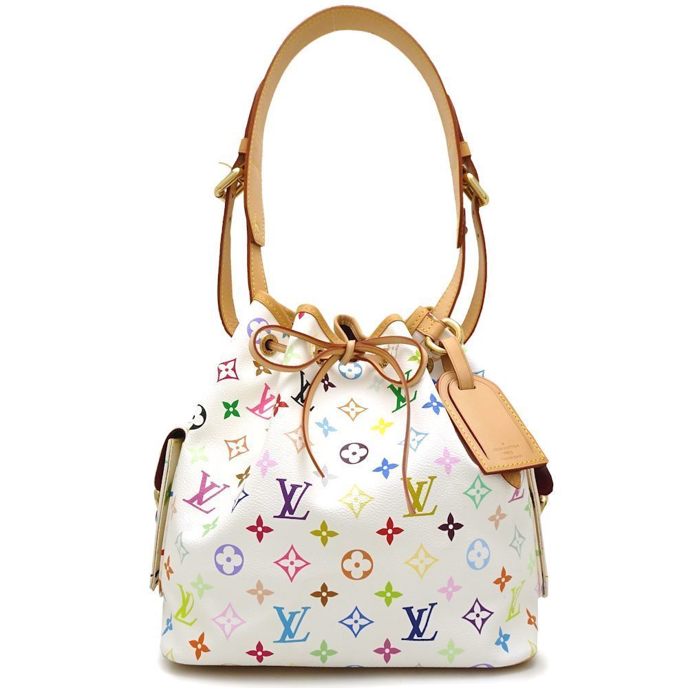 Louis Vuitton Multicolor Petit Noe Bron Shoulder Bag White